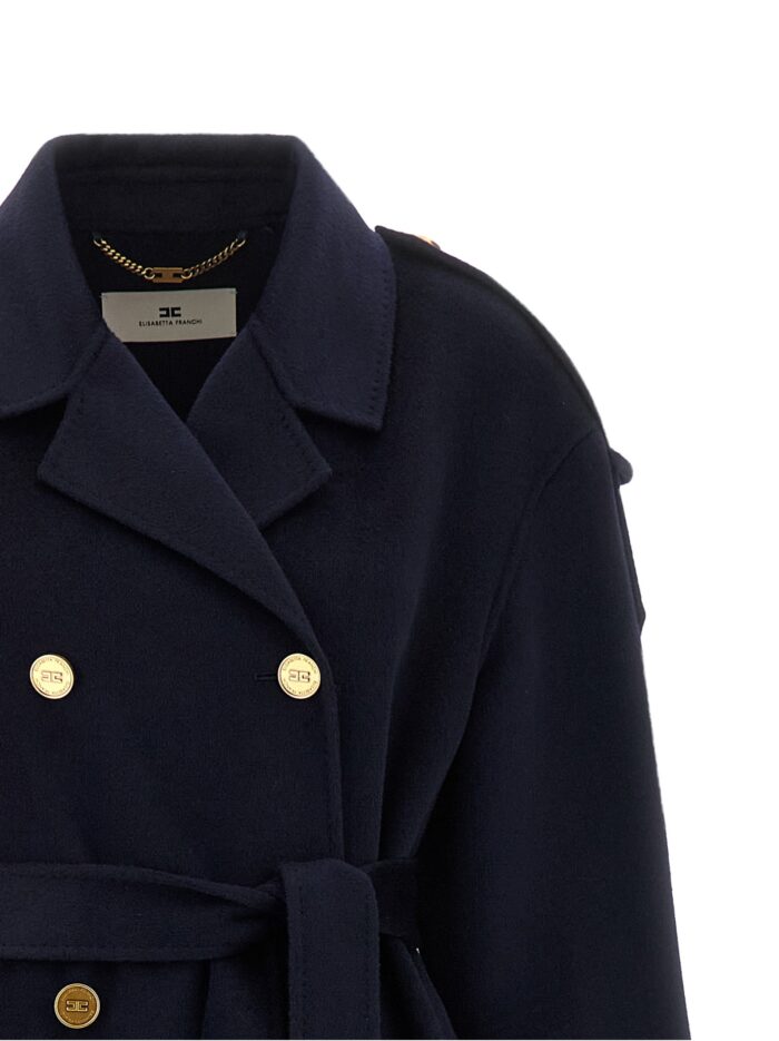 Elisabetta Franchi Double-Breasted Belted Coat