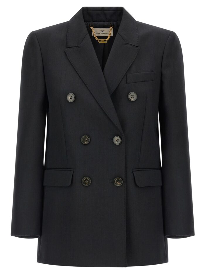 elisabetta franchi double breasted blazer Elisabetta Franchi Double-breasted Blazer