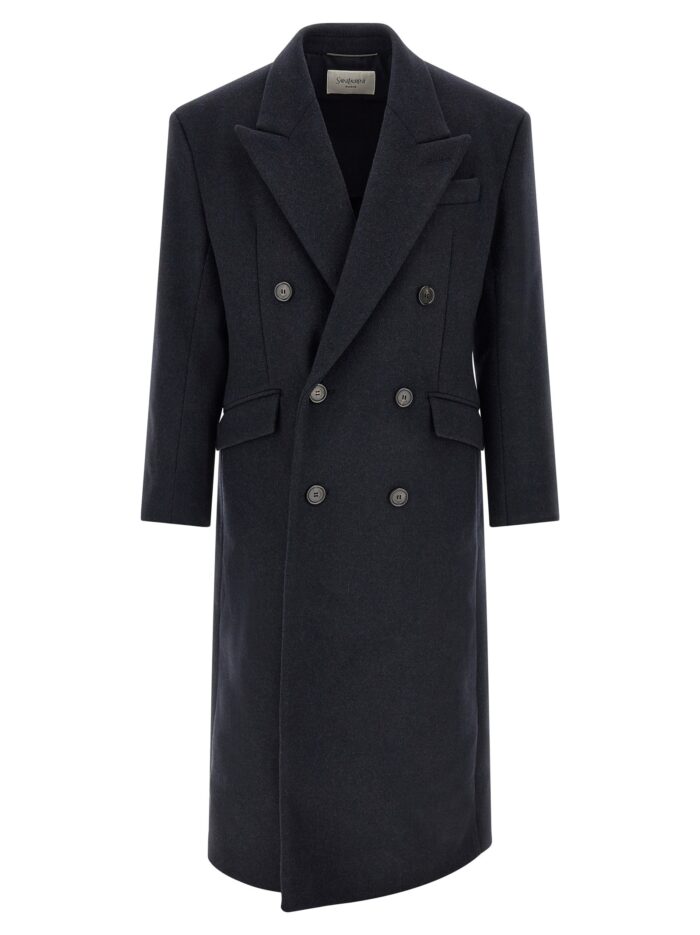 saint laurent double breasted coat Saint Laurent Double-breasted Coat