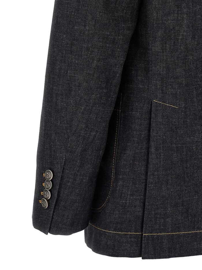Brunello Cucinelli Double-breasted Denim Blazer