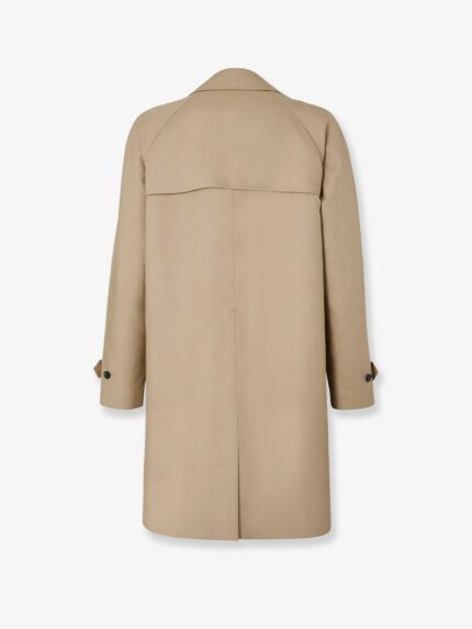 Fendi Double-breasted Mackintosh Fabric Trench