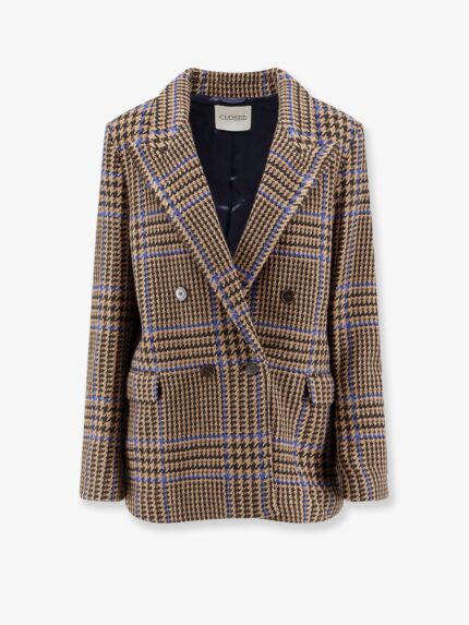 CLOSED Double-breasted Prince-of-Wales Coat
