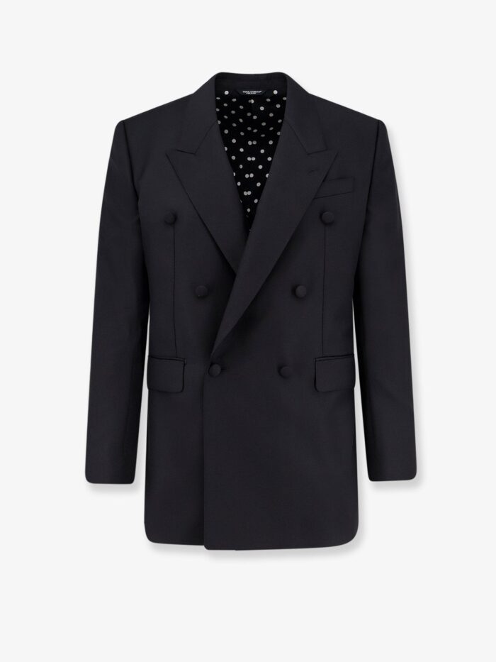 dolce & gabbana double breasted virgin wool blazer Dolce & Gabbana Double-breasted Virgin Wool Blazer