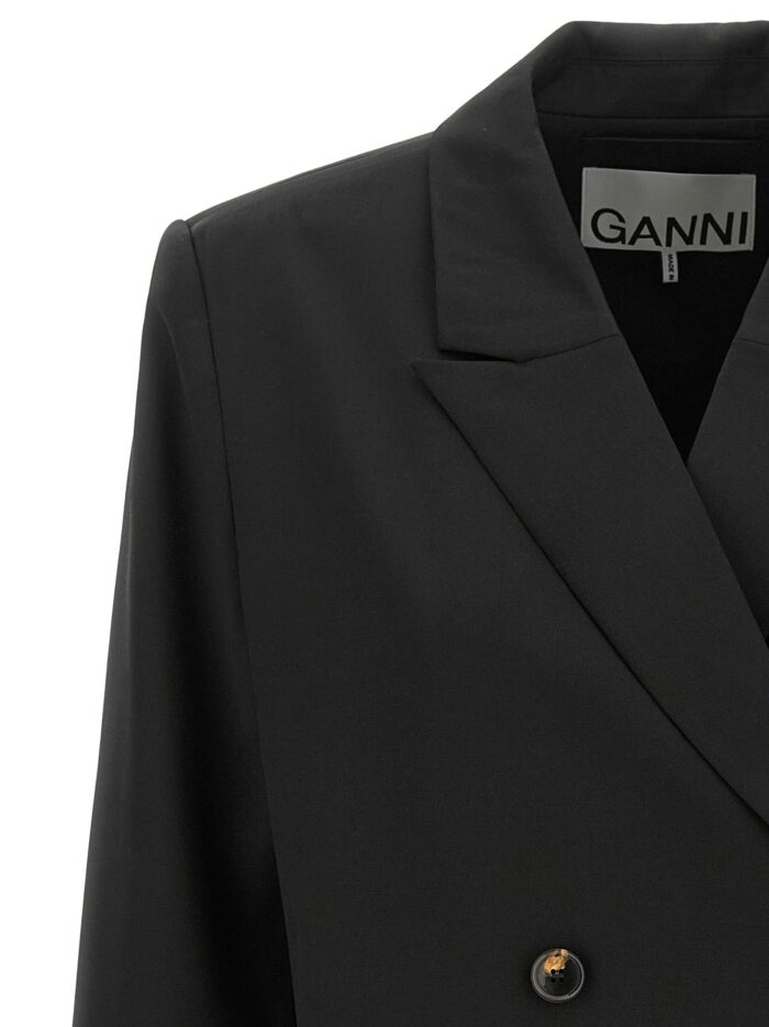 GANNI Double-breasted Wool Blazer