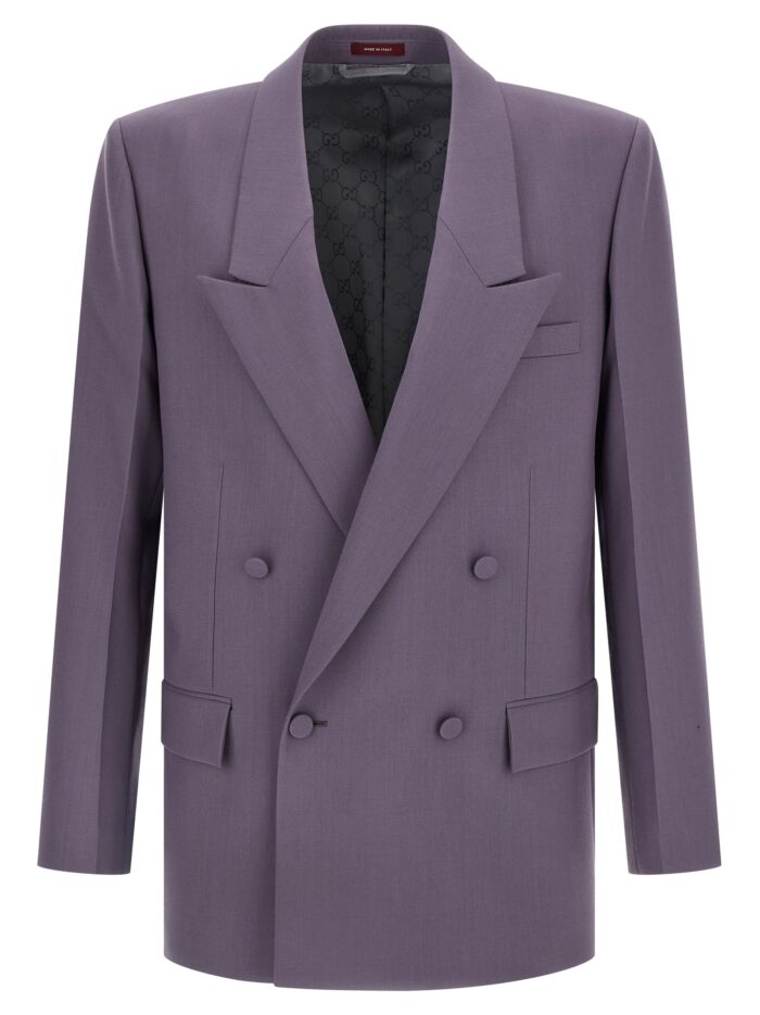 gucci double breasted wool blazer Gucci Double-breasted Wool Blazer