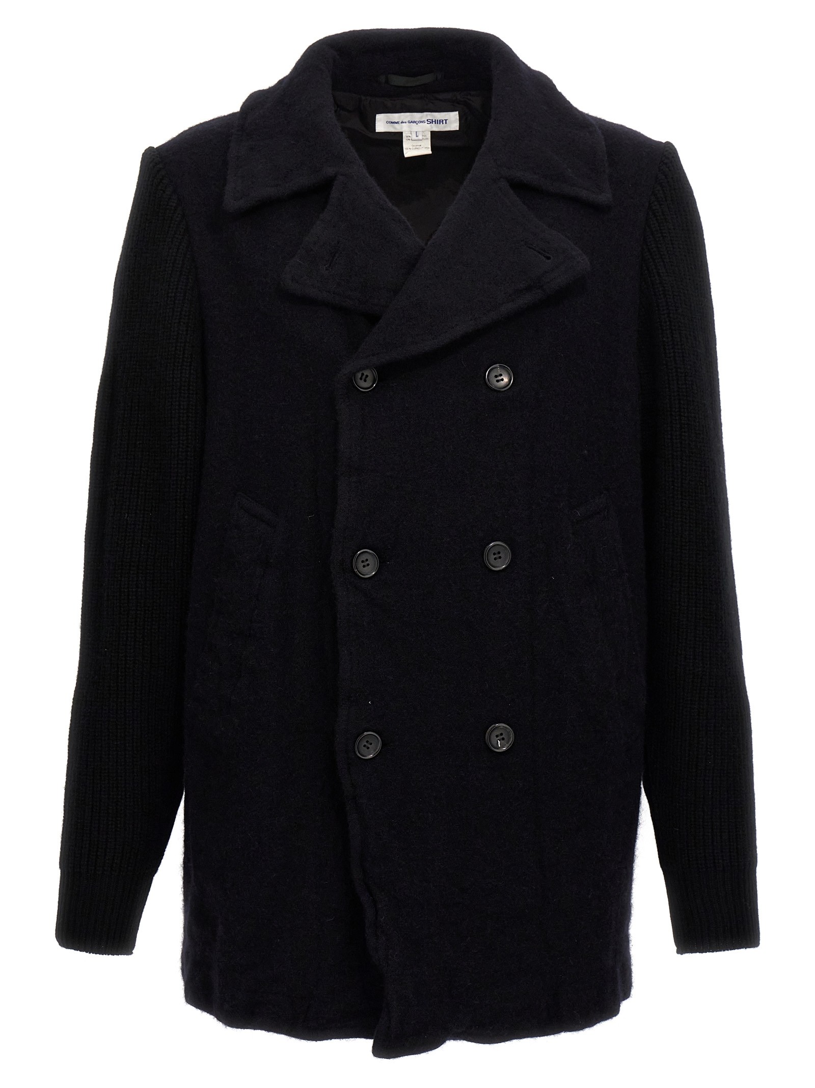 COMME DES GARCONS SHIRT Double-breasted Wool Coat