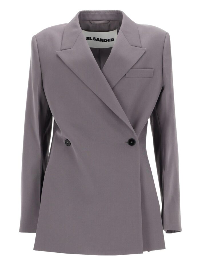 jil sander double breasted wool jacket Jil Sander Double-breasted Wool Jacket