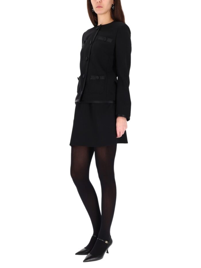 Dolce & Gabbana Double Crepe Basque Skirt