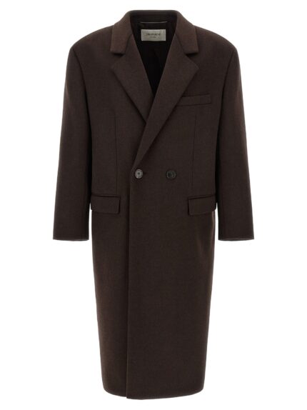 Saint Laurent Double-face Combed Wool Coat