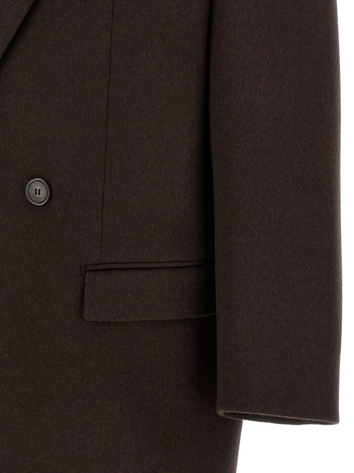 Saint Laurent Double-face Combed Wool Coat