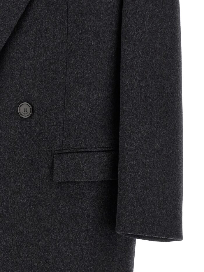 Saint Laurent Double-face Combed Wool Coat