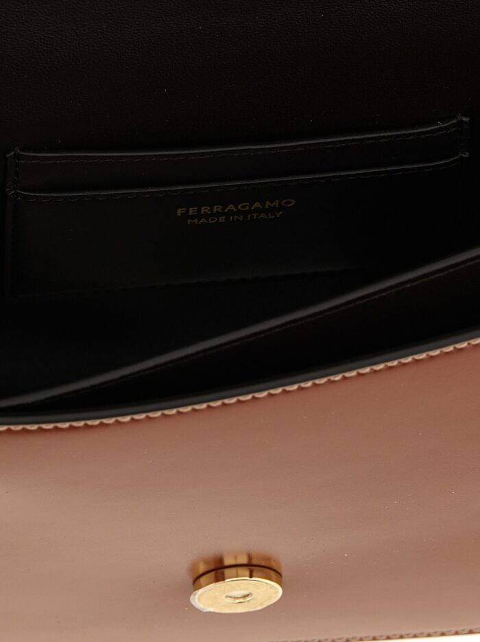 Ferragamo 'Double Gancini' Closure Shoulder Bag
