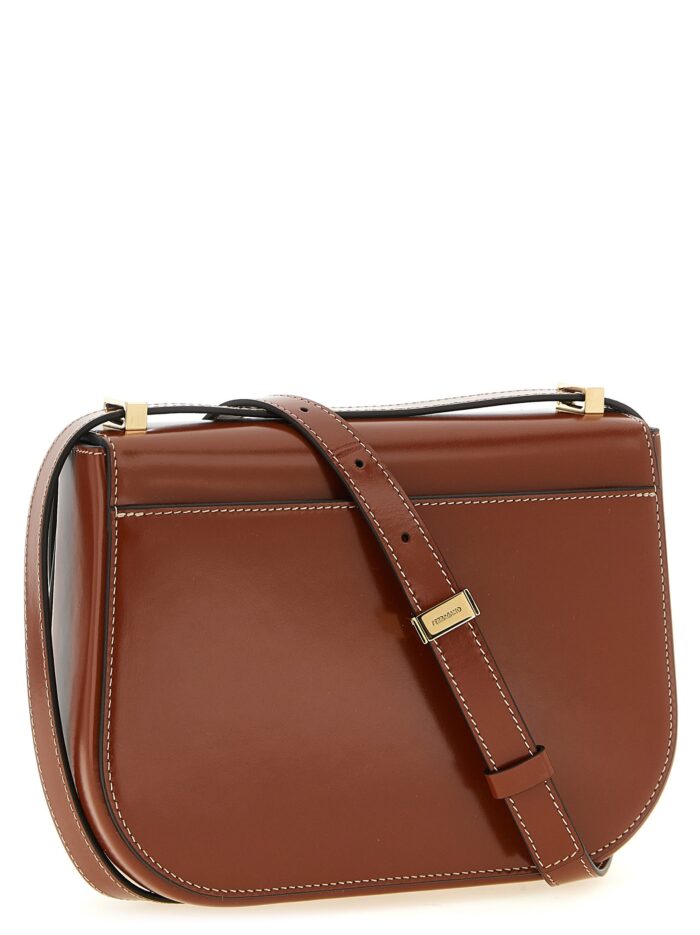 Ferragamo 'Double Gancini' Closure Shoulder Bag