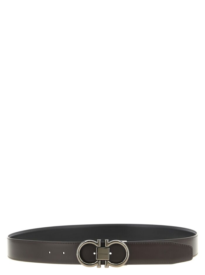 Ferragamo 'Double Gancini' Reversible Belt