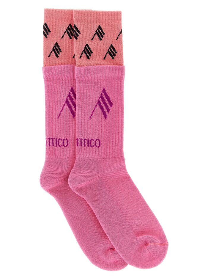 the attico double layer logo socks The Attico Double Layer Logo Socks