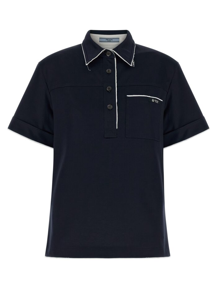 prada double layer polo shirt PRADA Double-layer Polo Shirt