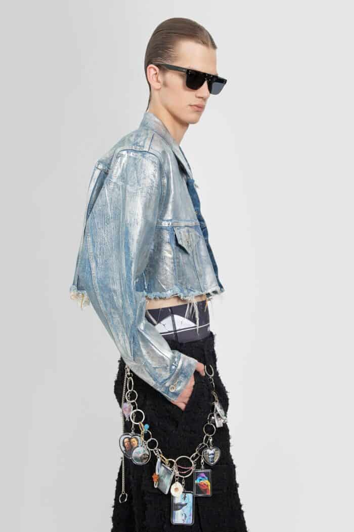 DOUBLET Foiled Cropped Denim Jacket