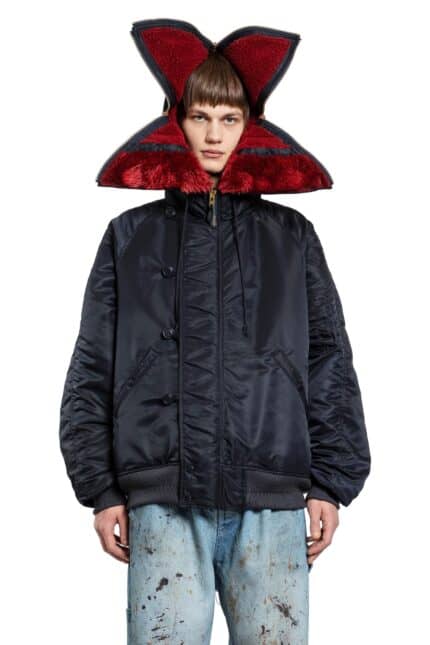 DOUBLET Petal Mouth Hood Bomber Jacket