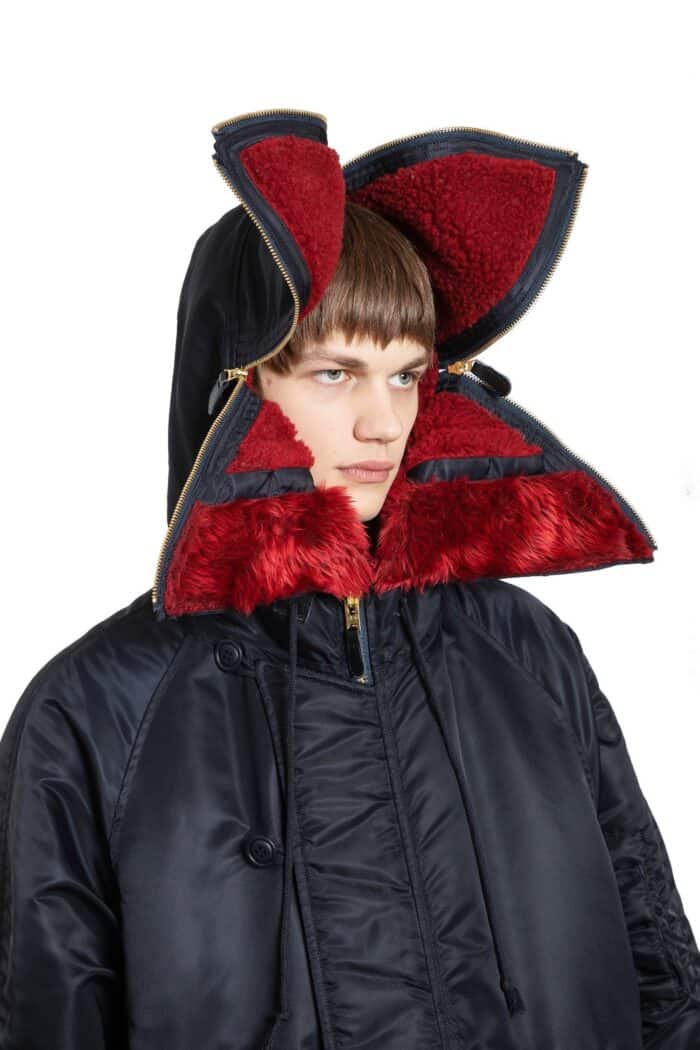 DOUBLET Petal Mouth Hood Bomber Jacket