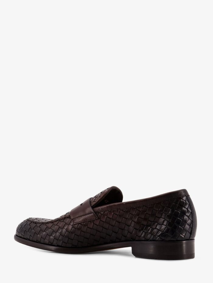 Doucal'S Adler Leather Loafers With Woven Pattern