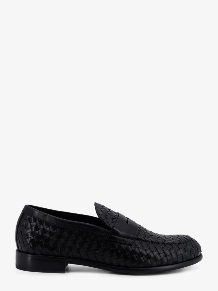 Doucal'S Adler Leather Loafers With Woven Pattern