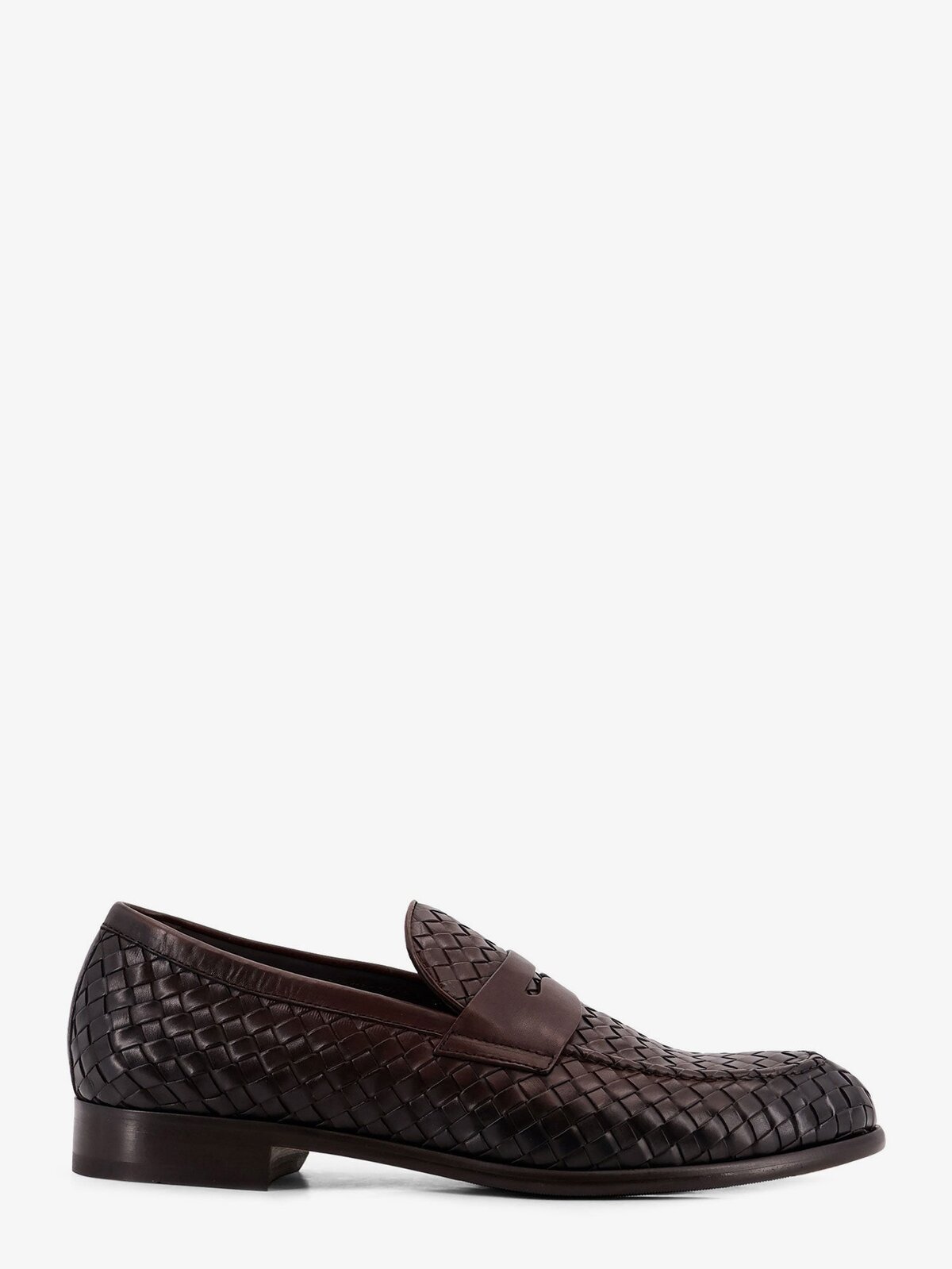 Doucal'S Adler Leather Loafers With Woven Pattern