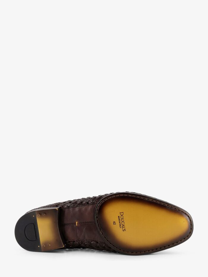 Doucal'S Unique Leather Loafers With Woven Detail