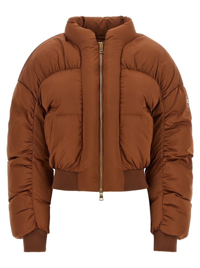 elisabetta franchi down jacket with curled sleeves Elisabetta Franchi Down Jacket With Curled Sleeves