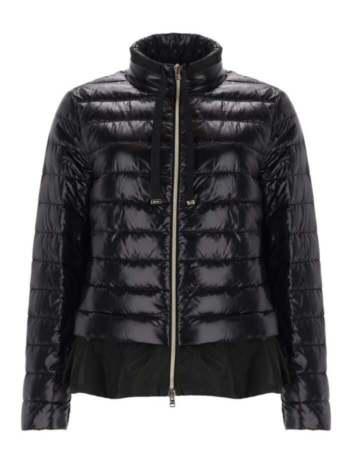 herno down jacket with ruffles Herno Down Jacket With Ruffles