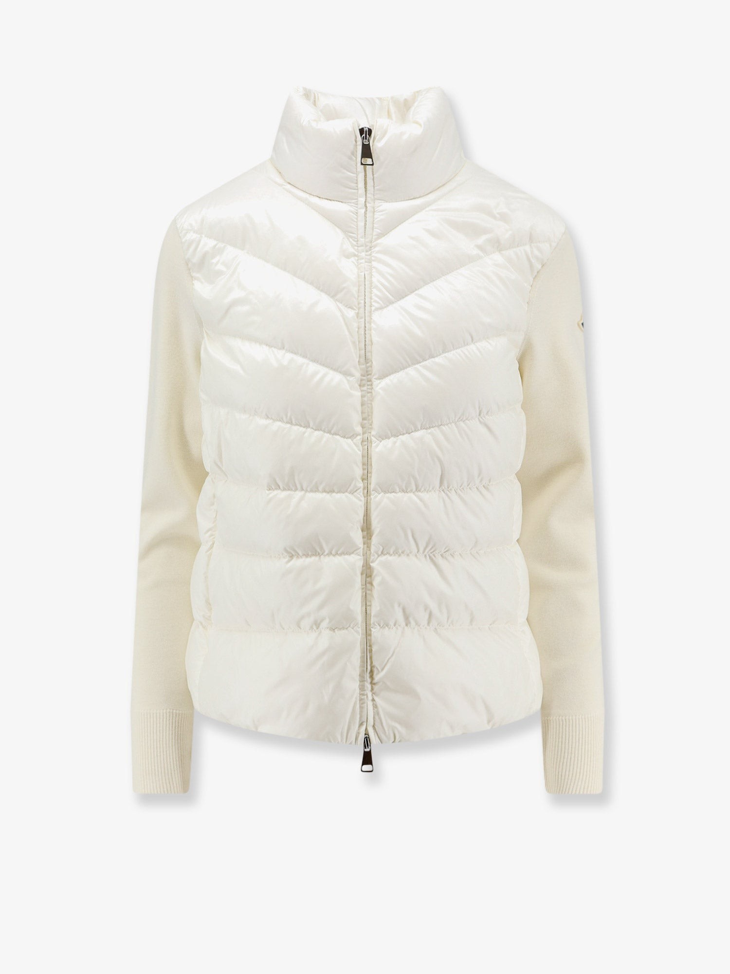 Moncler Down Jacket With Virgin Wool Sleeves
