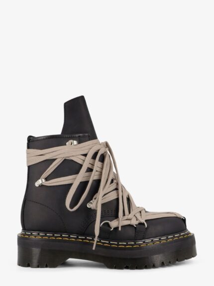 DR. MARTENS X RICK OWENS 1460 Quad Sole Megalace Leather Boots