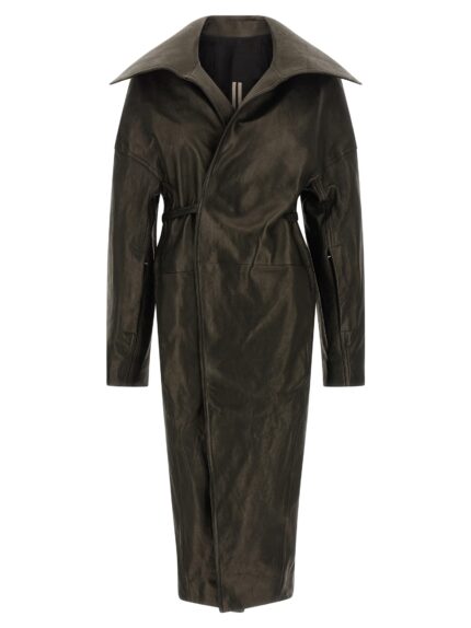 RICK OWENS 'Dracucollar Belted' Coat