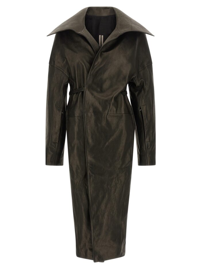 rick owens 'dracucollar belted' coat RICK OWENS 'Dracucollar Belted' Coat