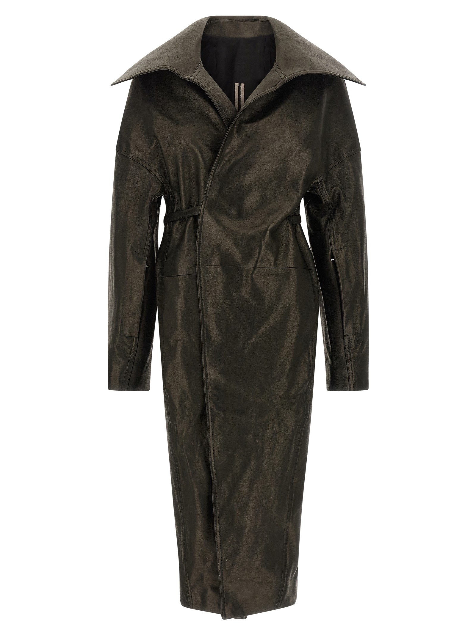 RICK OWENS 'Dracucollar Belted' Coat