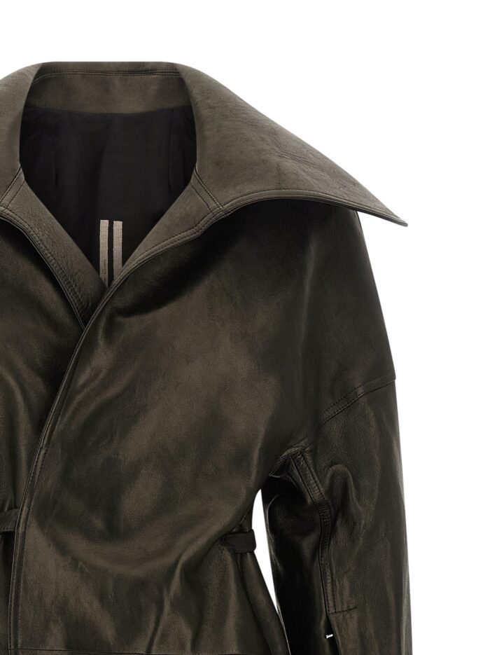 RICK OWENS 'Dracucollar Belted' Coat