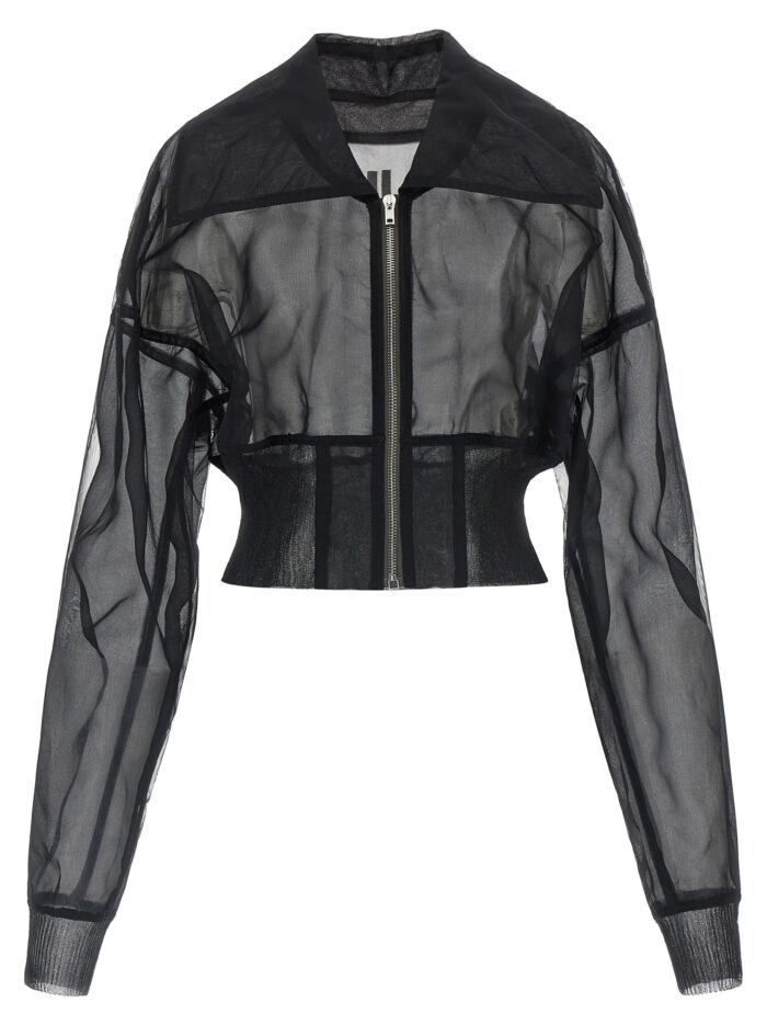 rick owens 'dracucollar cropped' bomber jacket RICK OWENS 'Dracucollar Cropped' Bomber Jacket