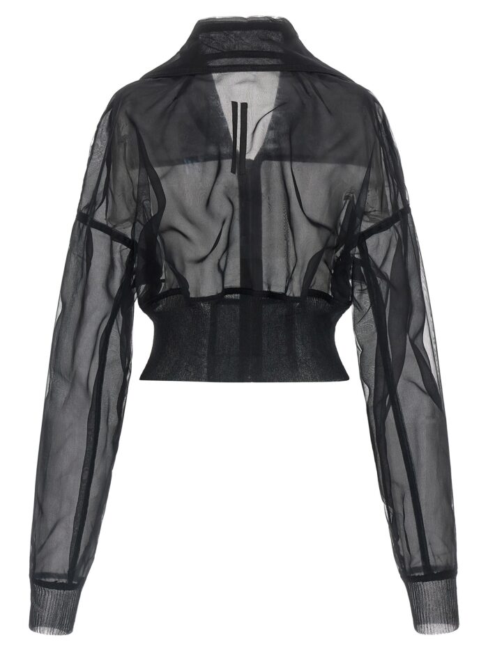 RICK OWENS 'Dracucollar Cropped' Bomber Jacket