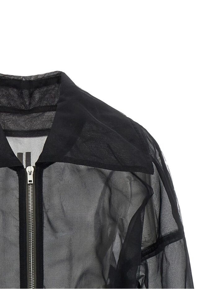 RICK OWENS 'Dracucollar Cropped' Bomber Jacket