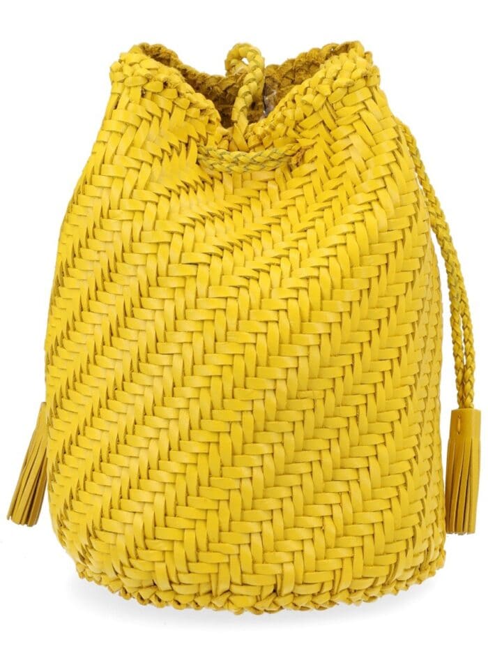 DRAGON DIFFUSION BORSA "POMPOM DOUBLE JUMP TAN"