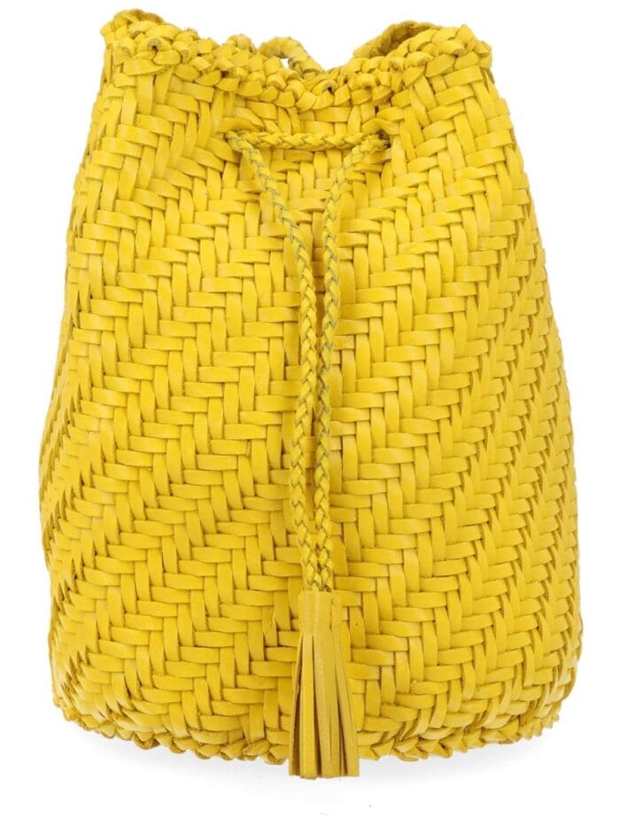 DRAGON DIFFUSION BORSA "POMPOM DOUBLE JUMP TAN"