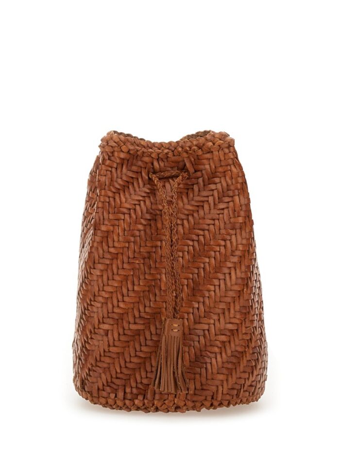 DRAGON DIFFUSION "POMPOM DOUBLE JUMP TAN" BAG