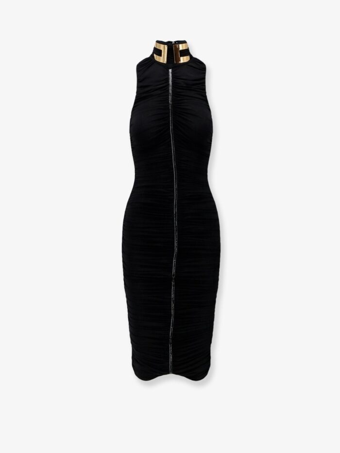 elisabetta franchi draped midi dress Elisabetta Franchi Draped Midi Dress