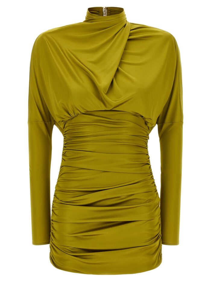 balmain draped mini dress Balmain Draped Mini Dress