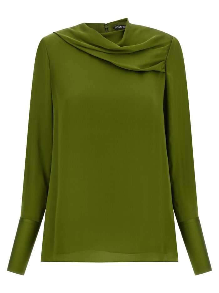 tom ford draped neck blouse TOM FORD Draped Neck Blouse