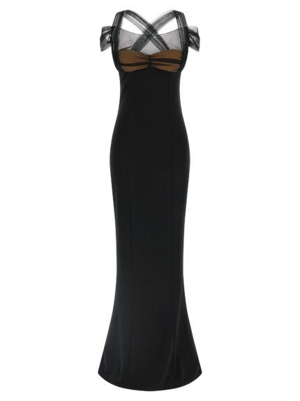 NENSI DOJAKA 'Draped Padded Cup Maxi' Dress