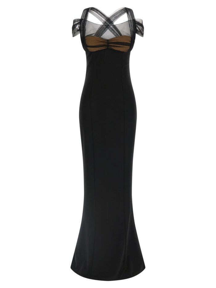 nensi dojaka 'draped padded cup maxi' dress NENSI DOJAKA 'Draped Padded Cup Maxi' Dress