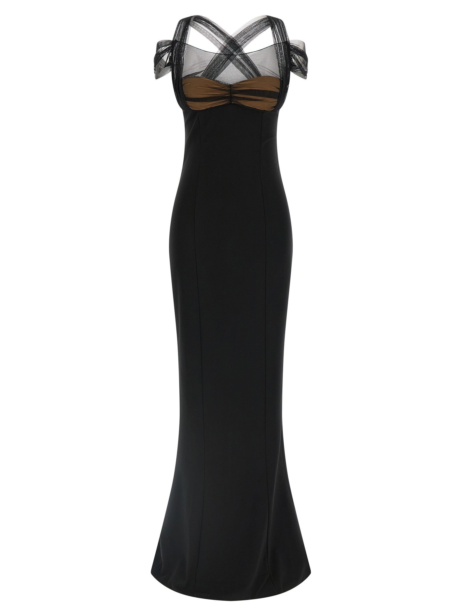 NENSI DOJAKA 'Draped Padded Cup Maxi' Dress