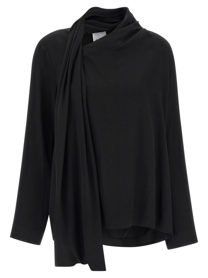 nude draped panel blouse NUDE Draped Panel Blouse