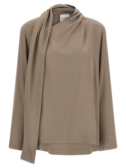 NUDE Draped Panel Blouse