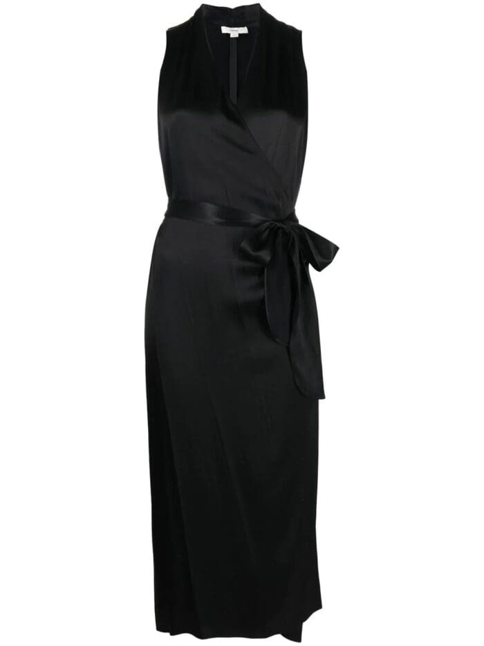 Draped Pleat Wrap Dress